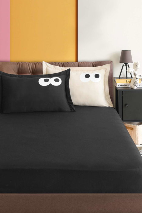 L'essentiel linge de maison Juego de Sábanas Dobles Funny - Negro L'essentiel linge de maison Juego de Sábanas Dobles Funny - Negro